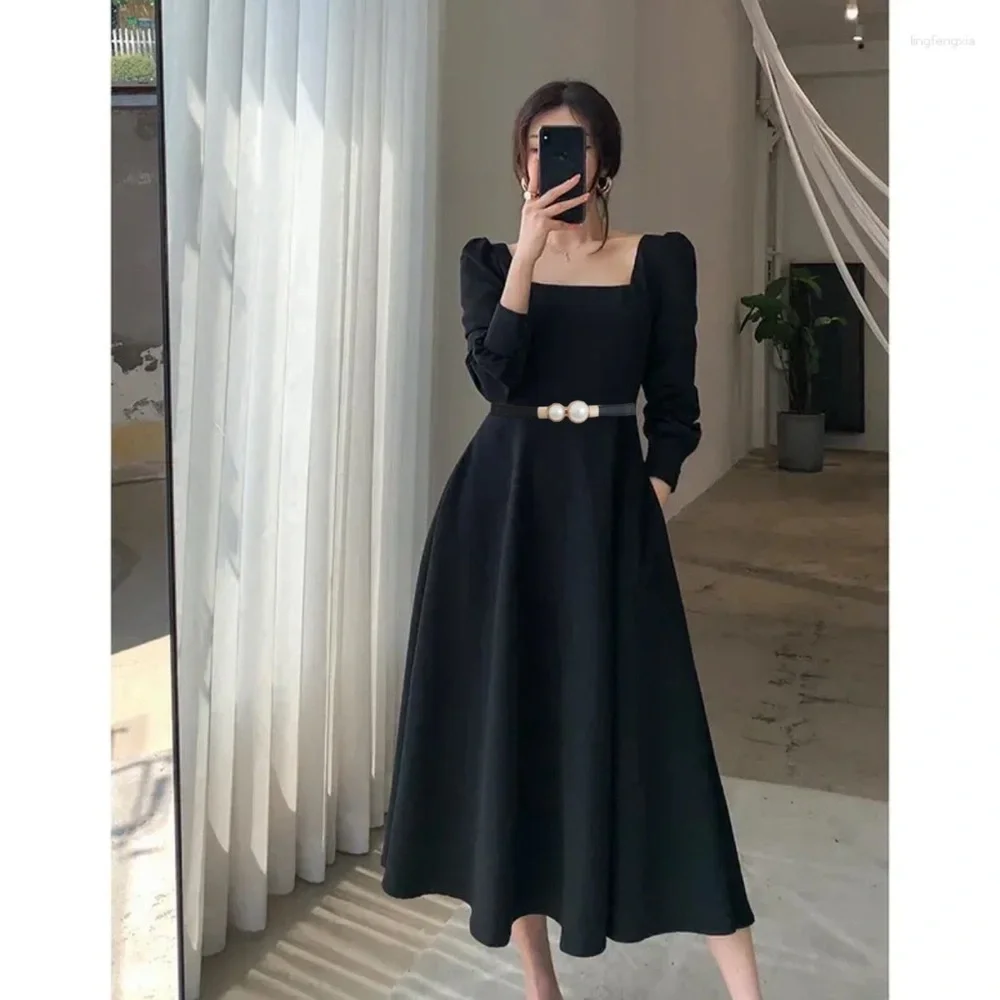 Thin Double Faux Pearl‎ Buckle Solid Color PU Leather Waist Thin Belt One Size